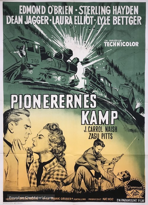 Denver and Rio Grande - Danish Movie Poster