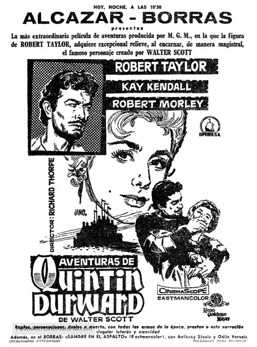 The Adventures of Quentin Durward - Spanish poster