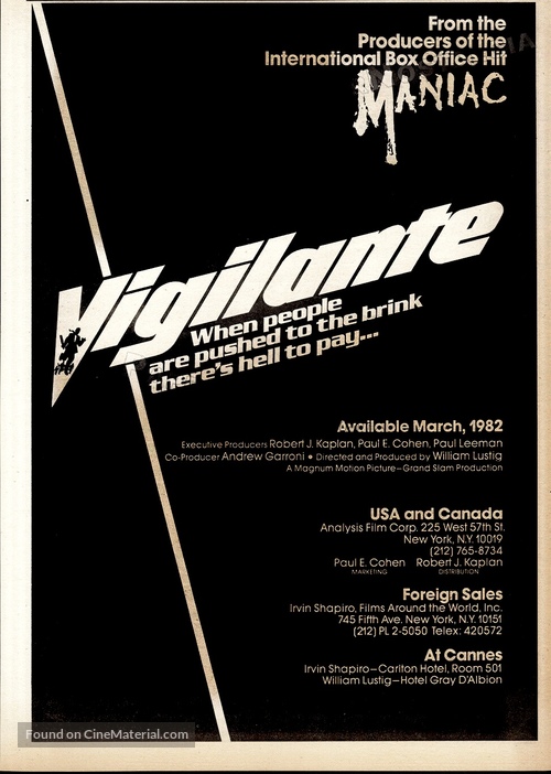 Vigilante - Movie Poster