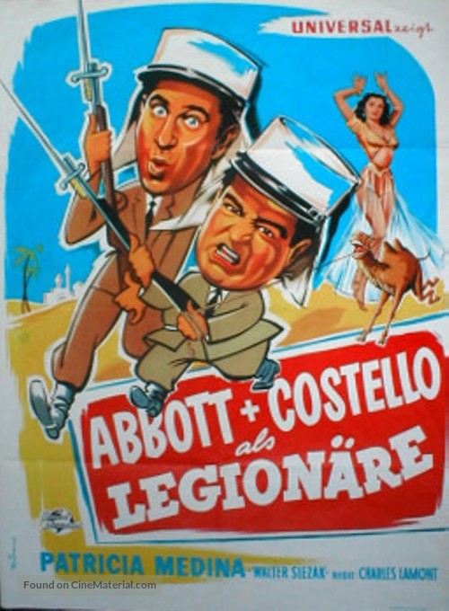 Abbott and Costello in the Foreign Legion - German Movie Poster