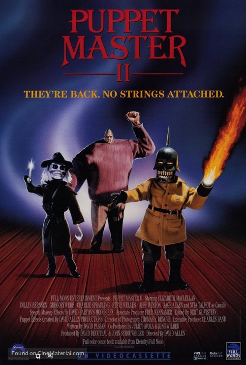 Puppet Master II - Video release movie poster