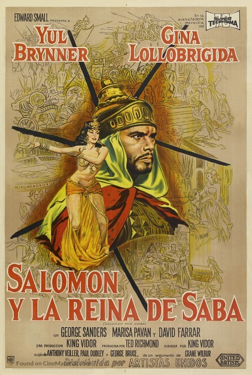 Solomon and Sheba - Argentinian Movie Poster