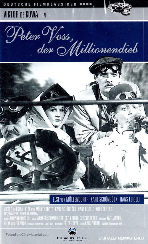Peter Voss, der Millionendieb - German VHS movie cover