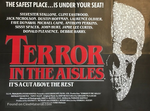 Terror in the Aisles - British Movie Poster