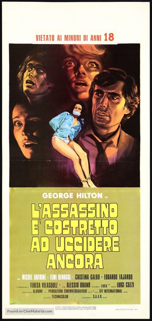 L&#039;assassino &egrave; costretto ad uccidere ancora - Italian Movie Poster