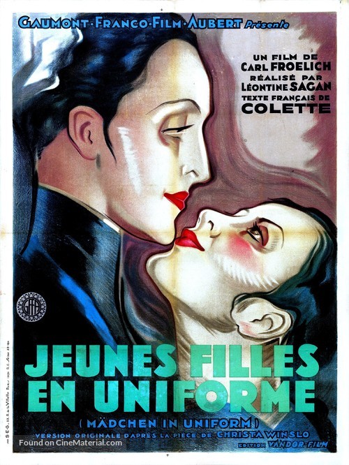 M&auml;dchen in Uniform - French Movie Poster