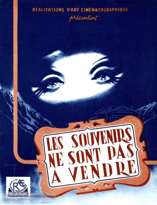 Les souvenirs ne sont pas &agrave; vendre - French poster