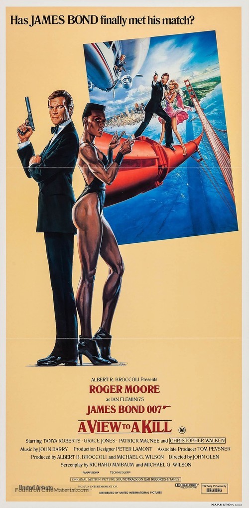 A View To A Kill - Australian Movie Poster