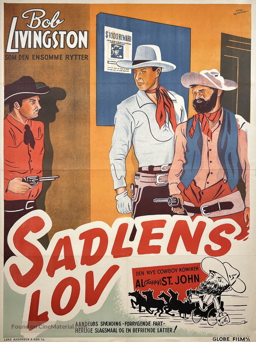 Law of the Saddle - Danish Movie Poster