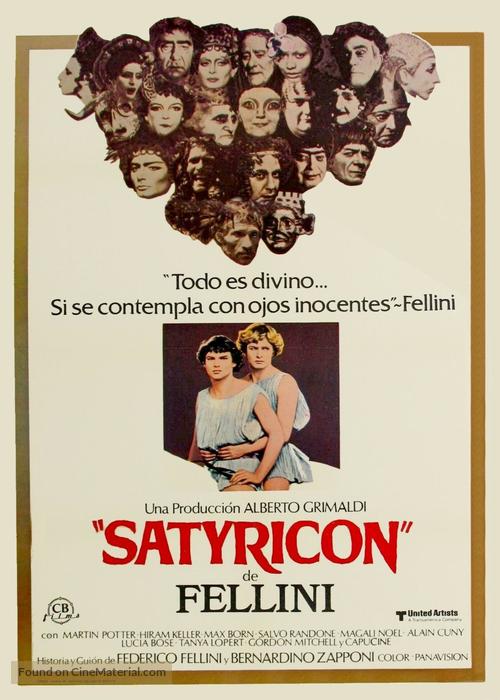 Fellini - Satyricon - Spanish Movie Poster
