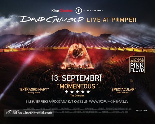 David Gilmour Live at Pompeii - Latvian Movie Poster