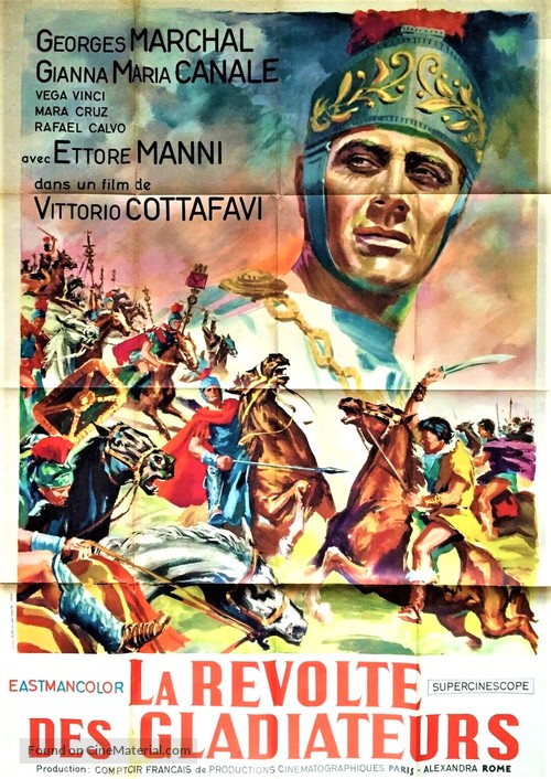 La rivolta dei gladiatori - French Movie Poster