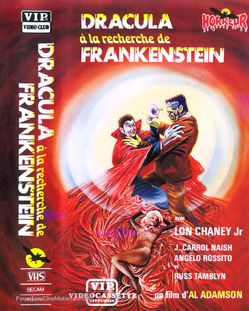 Dracula Vs. Frankenstein - French VHS movie cover