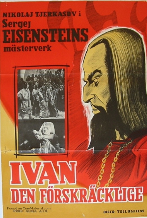 Ivan Groznyy I - Swedish Movie Poster