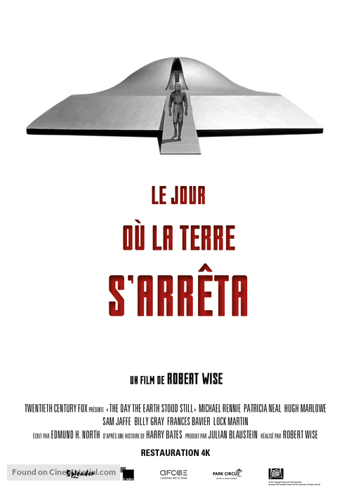 The Day the Earth Stood Still - French Re-release movie poster