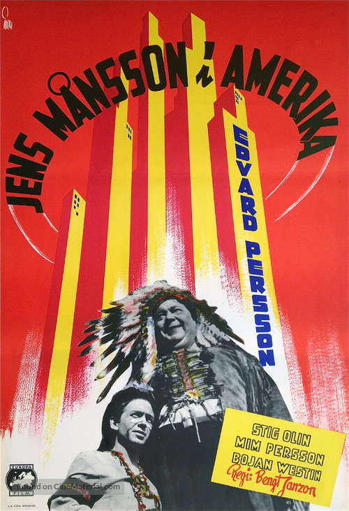 Jens M&aring;nsson i Amerika - Swedish Movie Poster