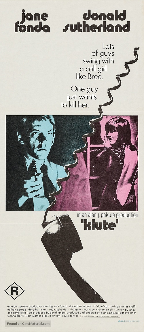 Klute - Australian Movie Poster