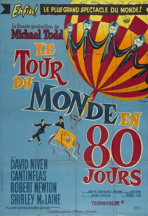 Around the World in Eighty Days - French Movie Poster