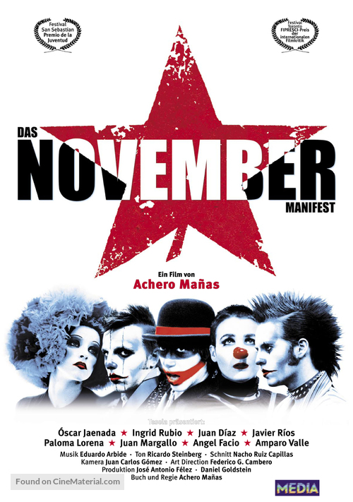Noviembre - German Movie Poster