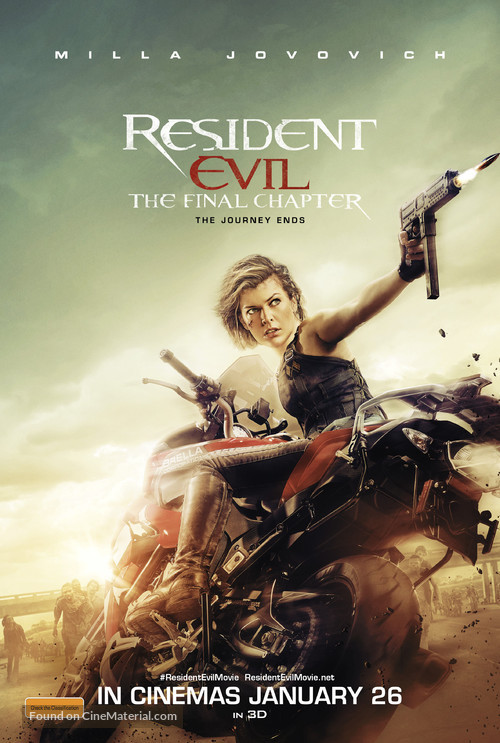 Resident Evil: The Final Chapter - Australian Movie Poster