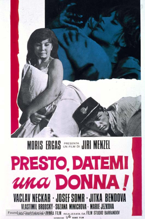 Ostre sledovan&eacute; vlaky - Italian Movie Poster