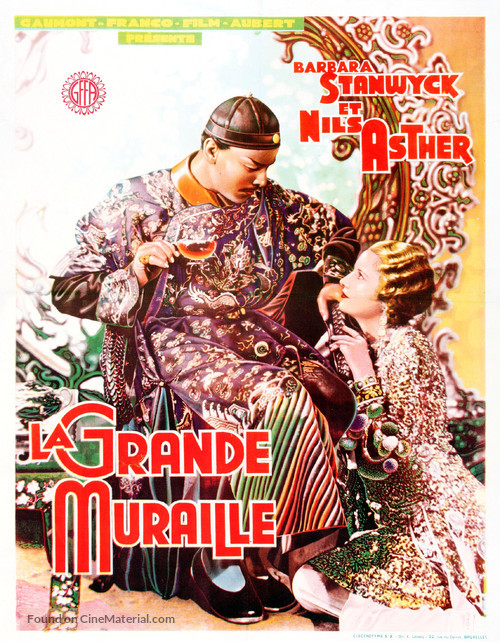 The Bitter Tea of General Yen - Belgian Movie Poster