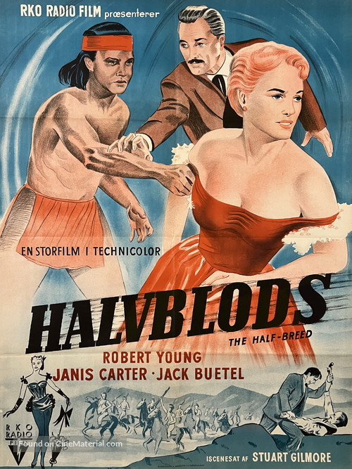 The Half-Breed - Danish Movie Poster