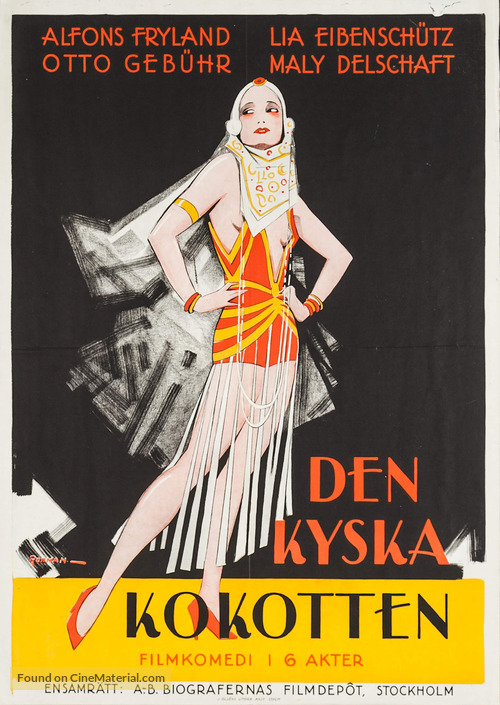 Die keusche Kokette - Swedish Movie Poster