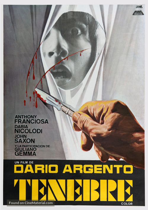 Tenebre - Spanish Movie Poster