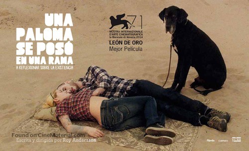 En duva satt p&aring; en gren och funderade p&aring; tillvaron - Spanish Movie Poster