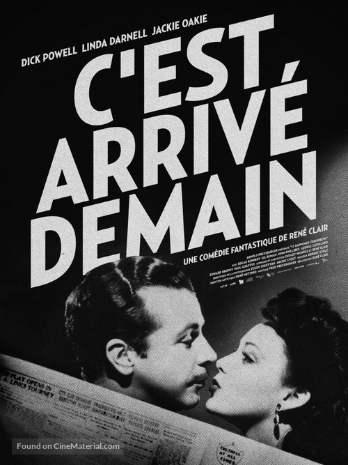 It Happened Tomorrow - French Re-release movie poster