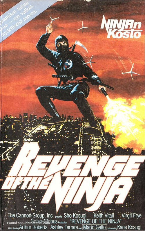 Revenge Of The Ninja - Finnish VHS movie cover