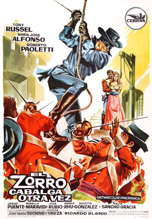 El Zorro cabalga otra vez - Spanish Movie Poster