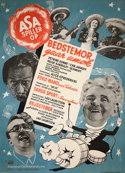 Bedstemor g&aring;r amok - Danish Movie Poster