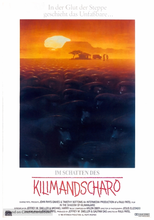 In the Shadow of Kilimanjaro - German Movie Poster