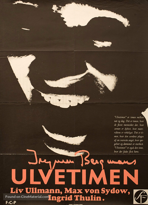 Vargtimmen - Danish Movie Poster