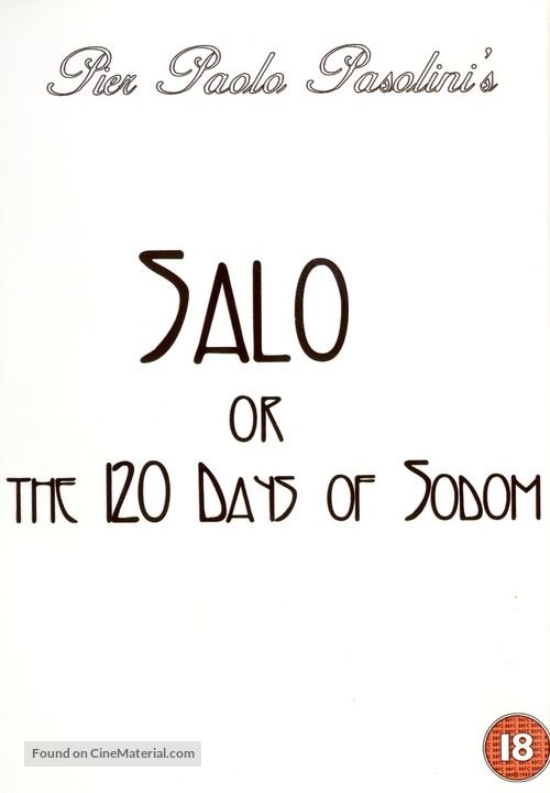 Sal&ograve; o le 120 giornate di Sodoma - British DVD movie cover
