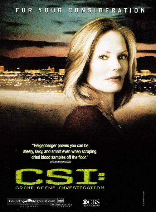 &quot;CSI: Crime Scene Investigation&quot; - For your consideration movie poster