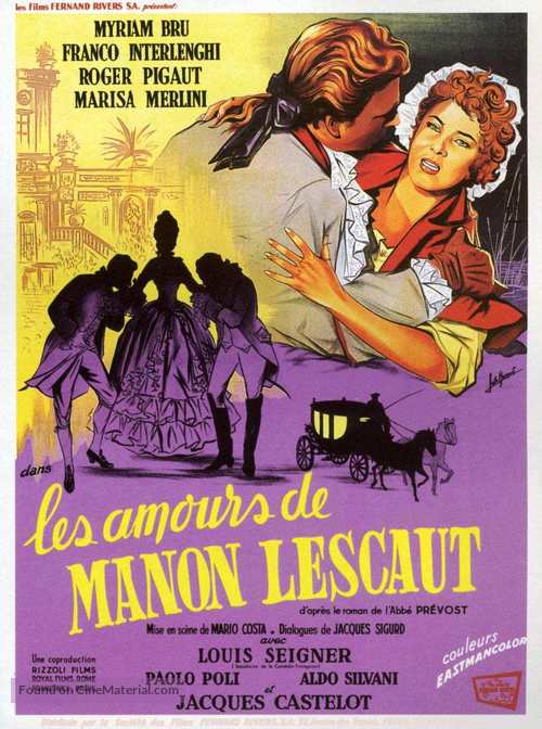 Gli amori di Manon Lescaut - French Movie Poster