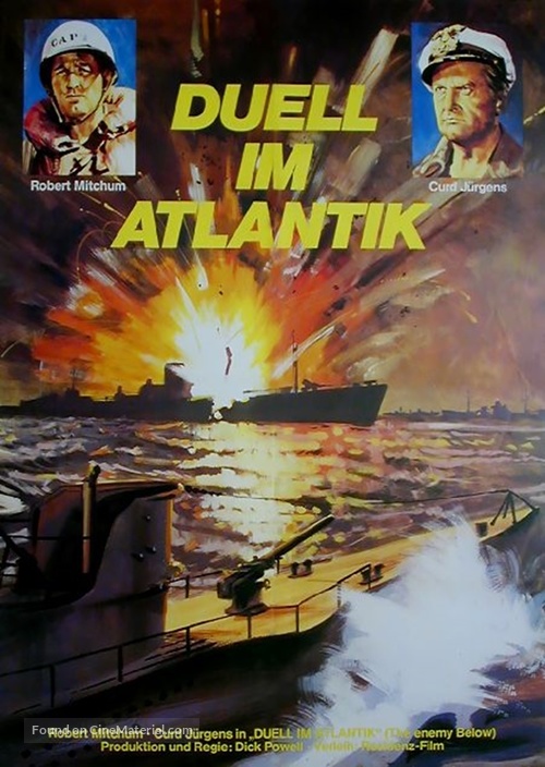 The Enemy Below - German Movie Poster