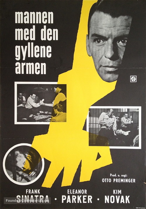 The Man with the Golden Arm - Swedish Movie Poster