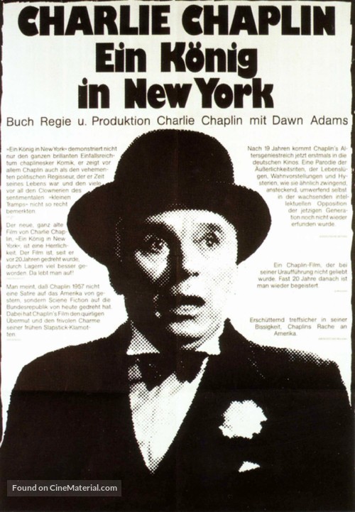 A King in New York - German Movie Poster