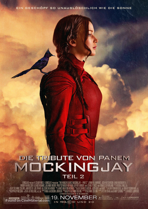 The Hunger Games: Mockingjay - Part 2 - German Movie Poster