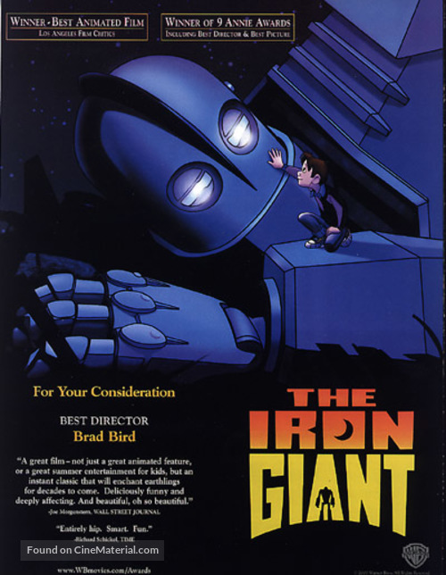 The Iron Giant - For your consideration movie poster