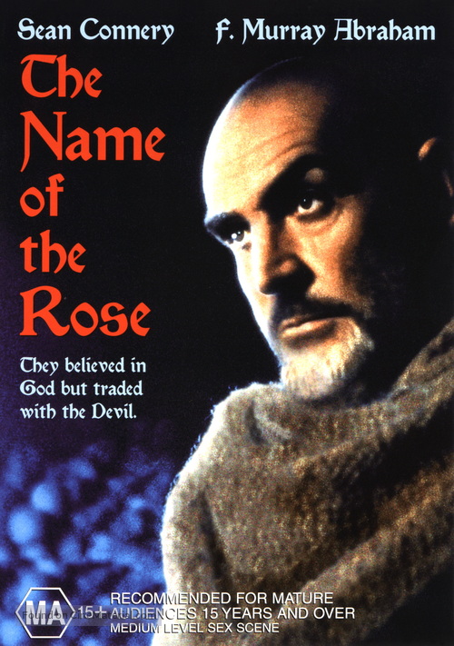 The Name of the Rose - Australian DVD movie cover