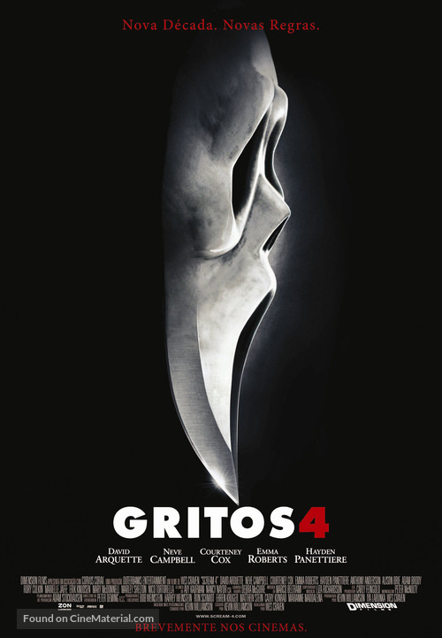 Scream 4 - Portuguese Movie Poster