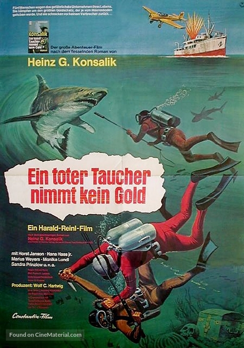 Ein toter Taucher nimmt kein Gold - German Movie Poster