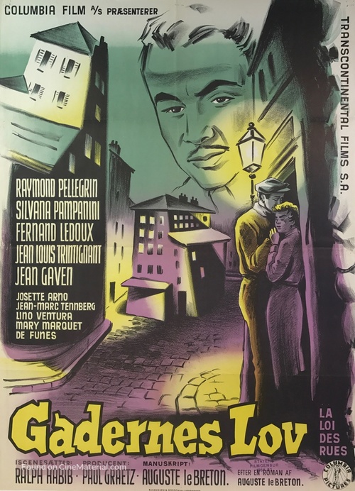 La loi des rues - Danish Movie Poster