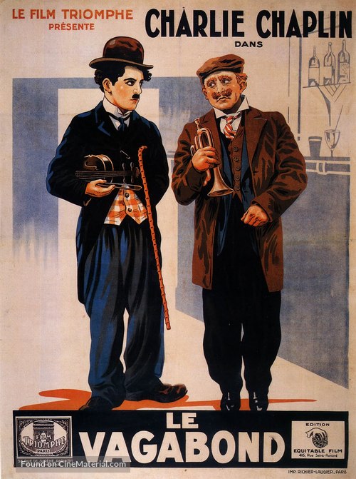 Uden for offentliggøre Indlejre The Vagabond (1916) French movie poster