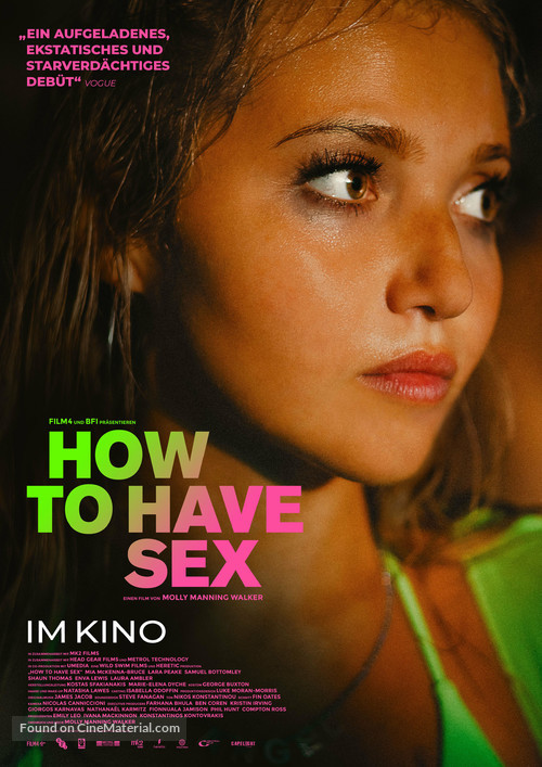 How To Have Sex 2023 German Movie Poster